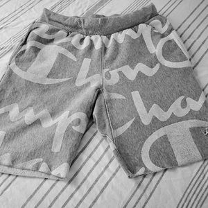 Reverse Weave Cut-Off Shorts, All Over Logo

MEN'S